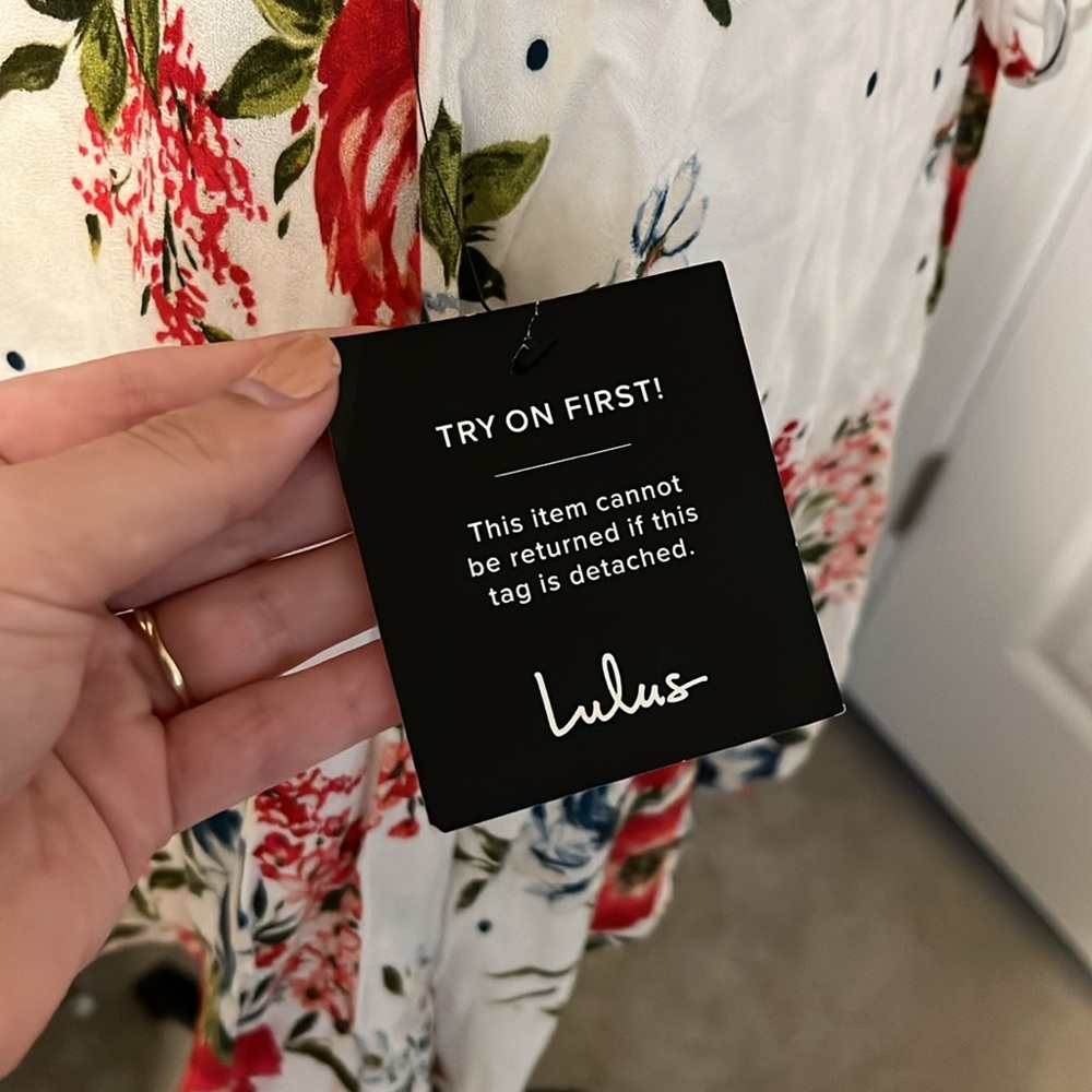 Lulus Floral Wrap Mini Dress - Picture 12 of 16